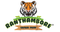 png vector of a roaring tiger with the text -ranthambore safari park